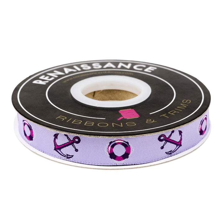 Floral Reef - Floaties and Sinkies in Ultraviolet - 5/8" width - by Tula Pink - 15 Yard Spool