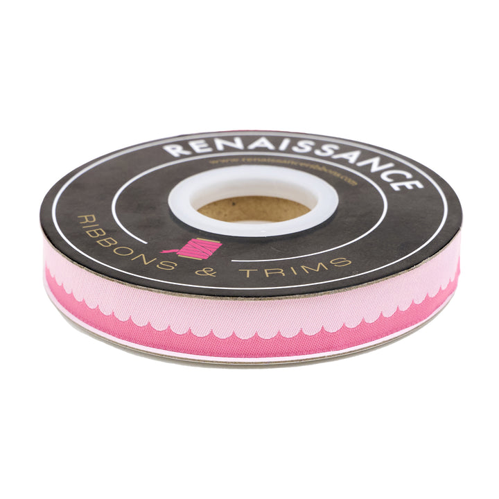 Love Notes - Scallop - 5/8" width - by Renaissance Ribbons - 15 Yard Spool