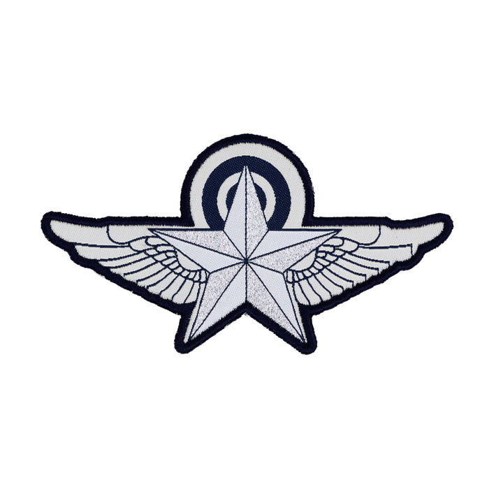 High Flight - Mission Complete in Navy - by Sarah Thomas - 60x114mm - Iron-On Applique Patch - 3 Pack