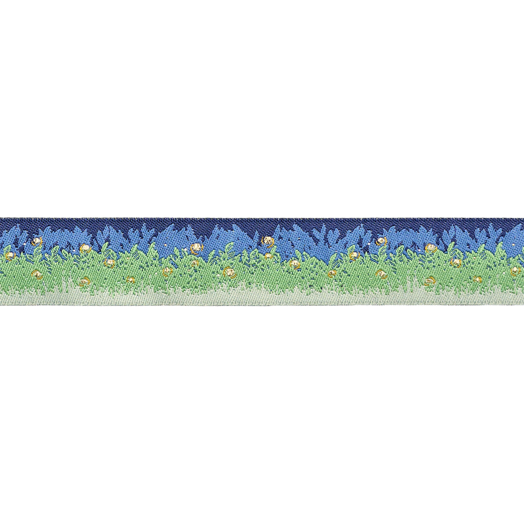 Poppy Night - Firefly Field - 7/8" wdith - by Renaissance Ribbons - 15 Yard Spool