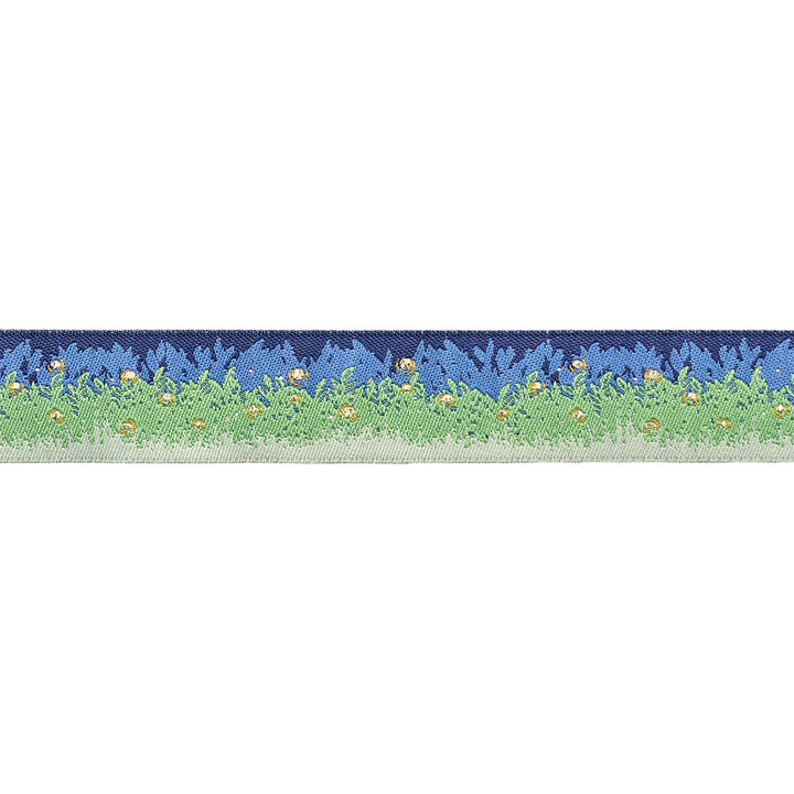 Poppy Night - Firefly Field - 7/8" wdith - by Renaissance Ribbons - 15 Yard Spool