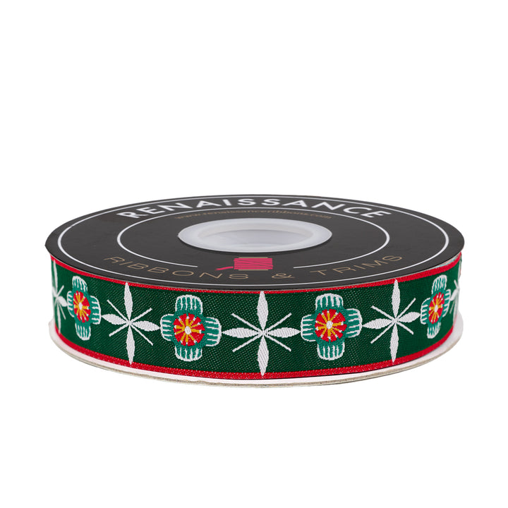 12 Days of Christmas - Blue Flower - 7/8" width - by Cori Dantini - 15 Yard Spool