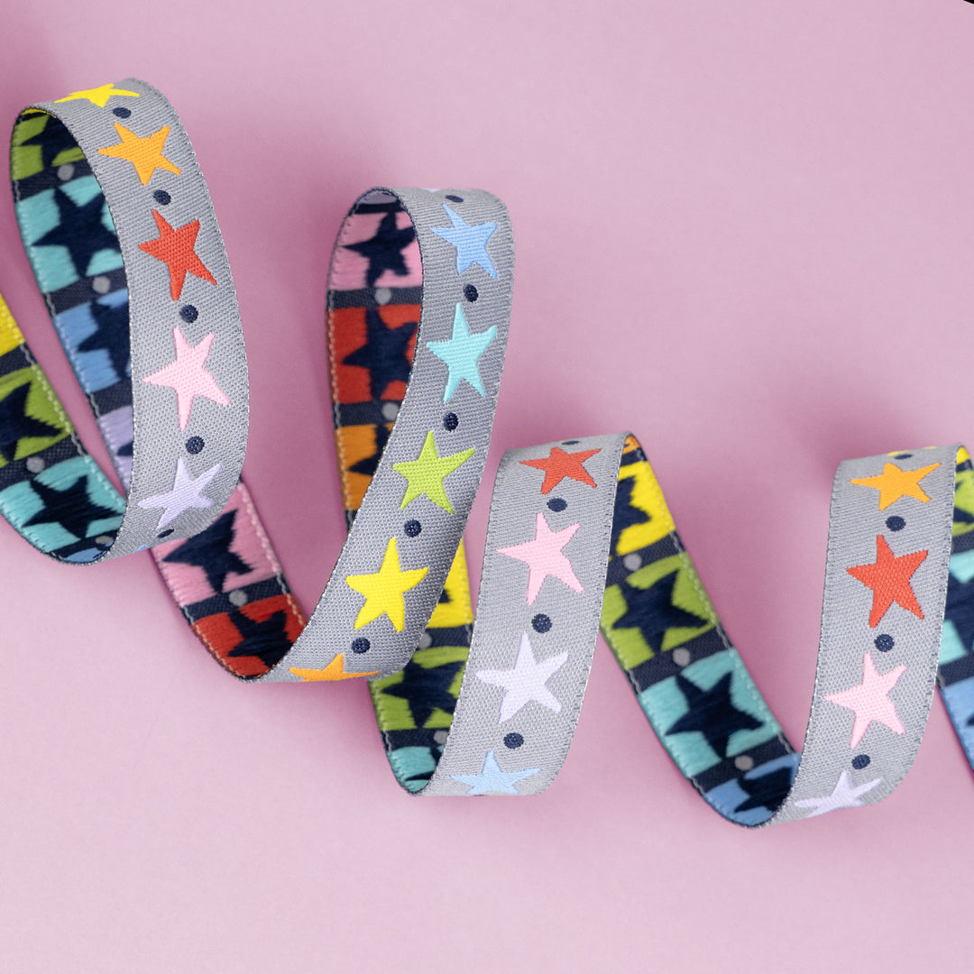 Meowter Space - Twinkle - 5/8" width - by Pammie Jane - 15 Yard Spool