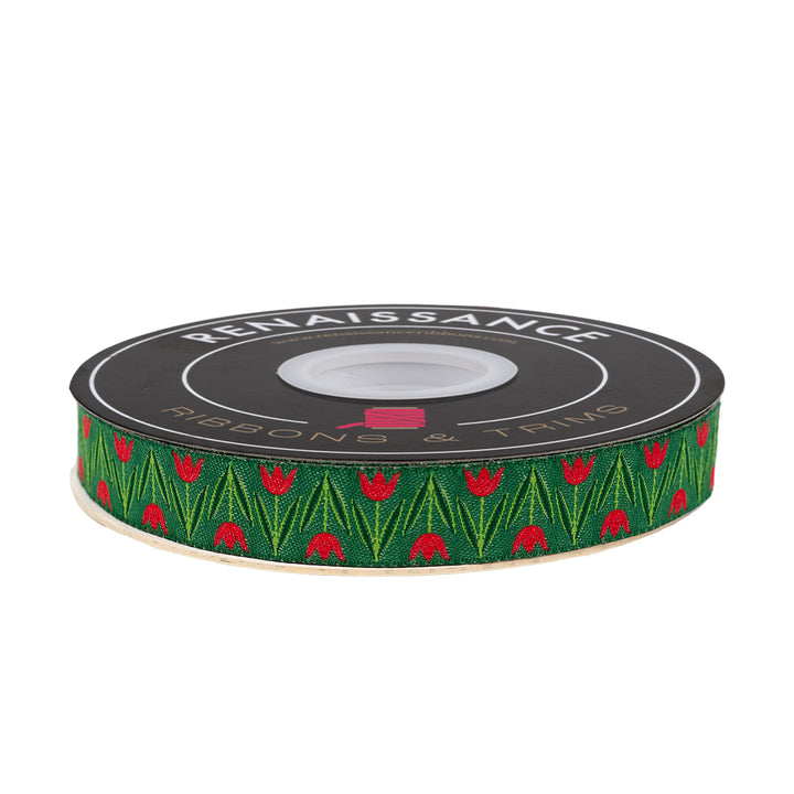 12 Days of Christmas - Tulips - 5/8" width - by Cori Dantini - 15 Yard Spool