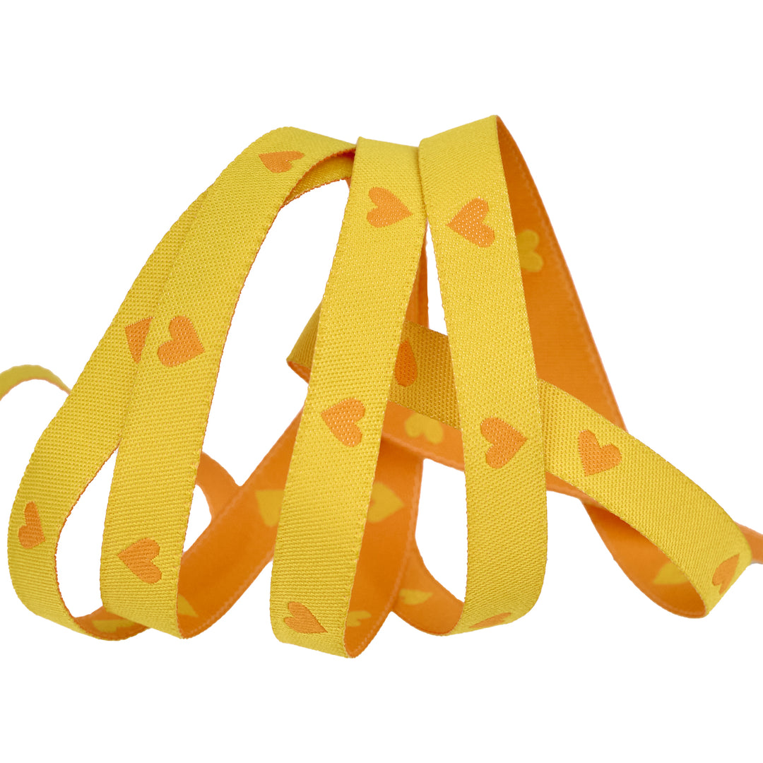 Hearts and Sparks - Hearts in Golden Hour - 3/8" width - by Melody Miller - 15 Yard Spool