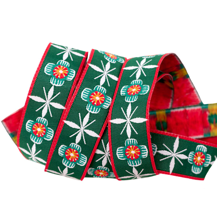 12 Days of Christmas - Blue Flower - 7/8" width - by Cori Dantini - 15 Yard Spool