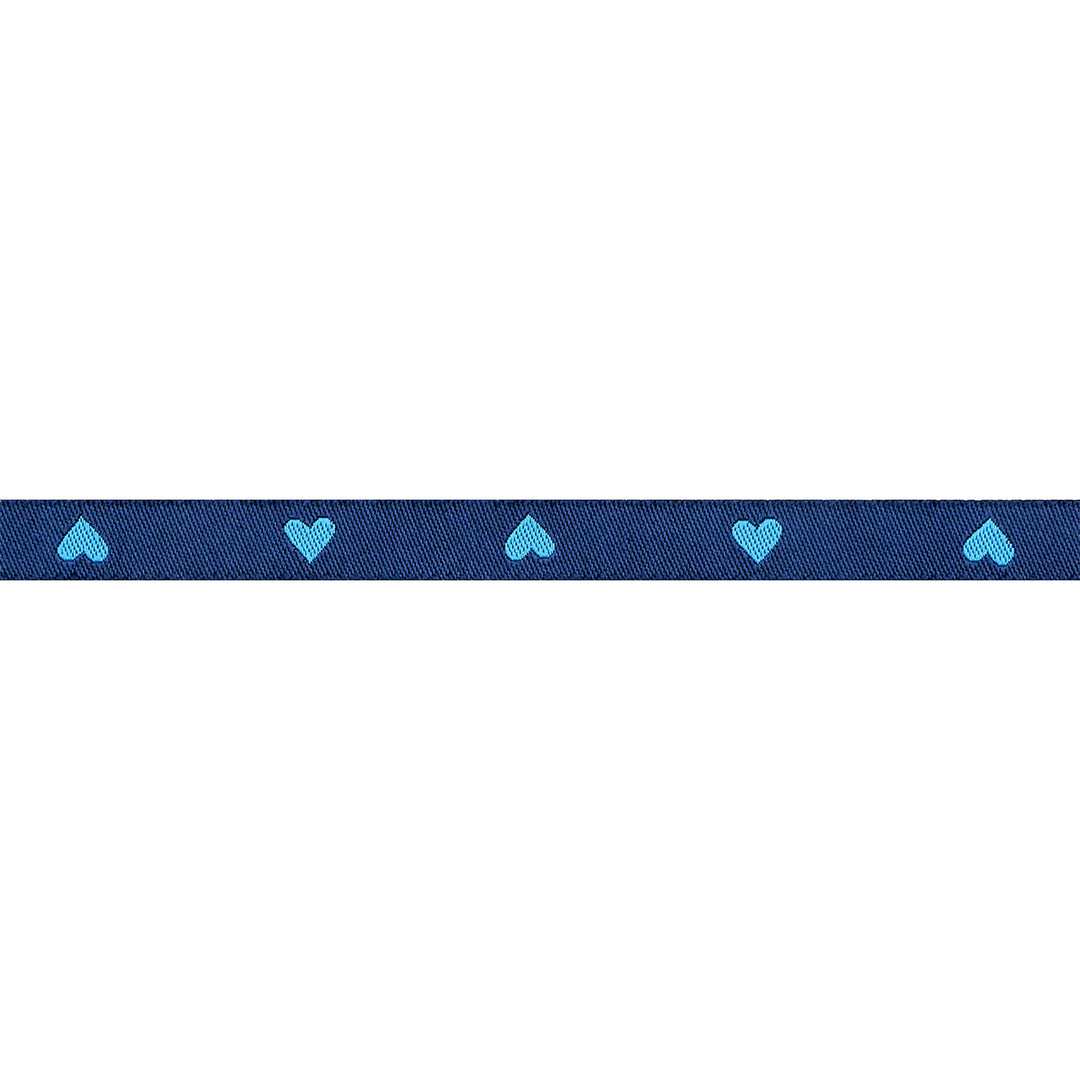 Hearts and Sparks - Hearts in Bright Blue - 3/8" width - by Melody Miller - 15 Yard Spool