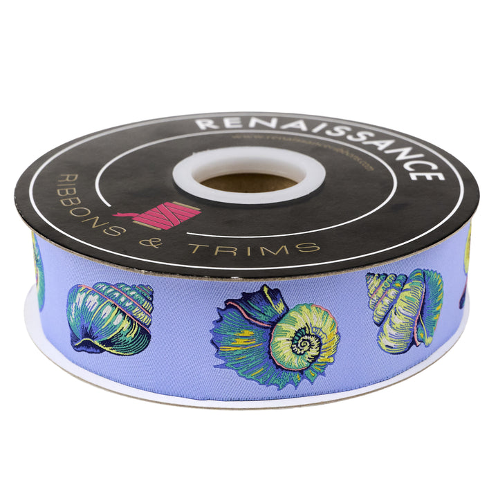 Floral Reef - Lil Shelly in Marine - 1-1/2" width - by Tula Pink - 15 Yard Spool