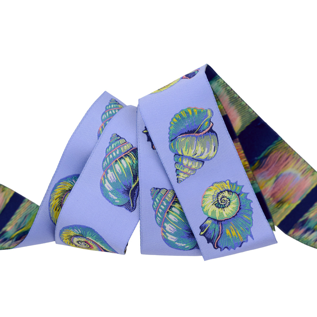 Floral Reef - Lil Shelly in Marine - 1-1/2" width - by Tula Pink - 15 Yard Spool