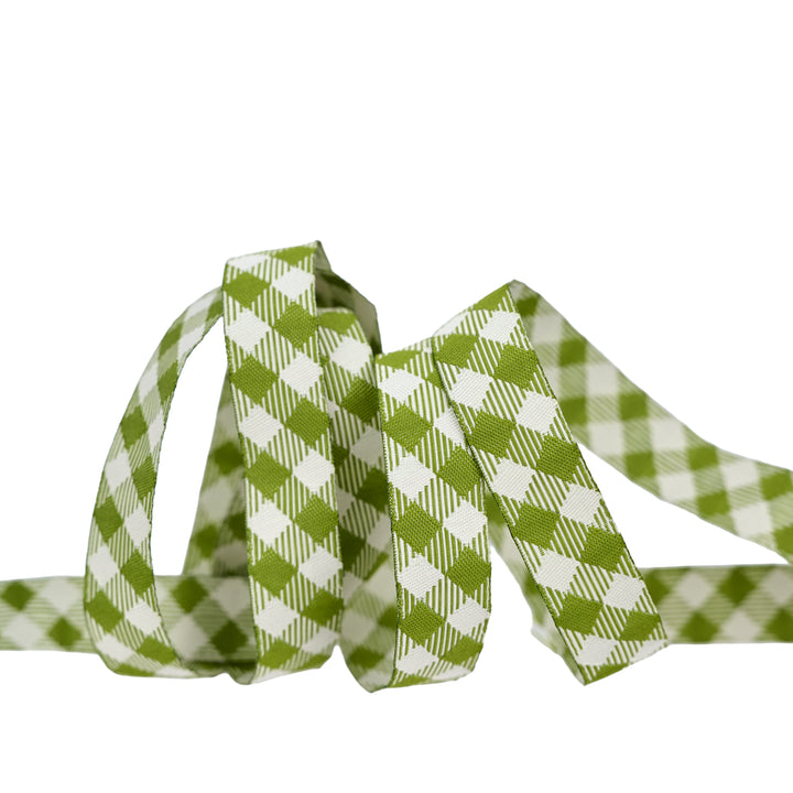 My Secret Garden - Garden Gingham in Leafy - 5/8" width - by Stacy Iest Hsu - 15 Yard Spool