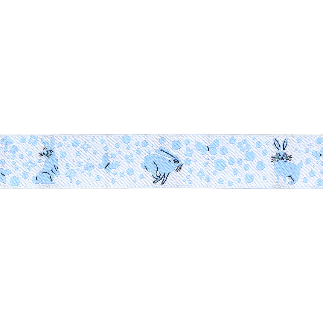 Love Letter - Bunny Dot in Blue 7/8" - by Lizzy House - 15 Yard Spool