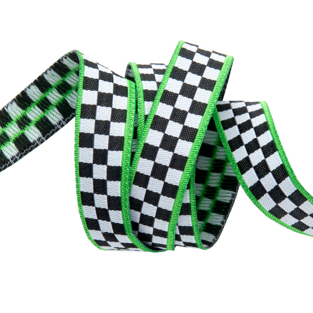 Checkerboard/ green edges-Mary Engelbreit -5/8"
