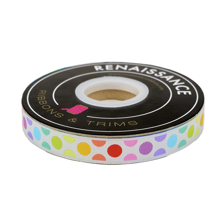 Graywork - Disco Dot in Whisper - 5/8" width - by Tula Pink - 15 Yard Spool