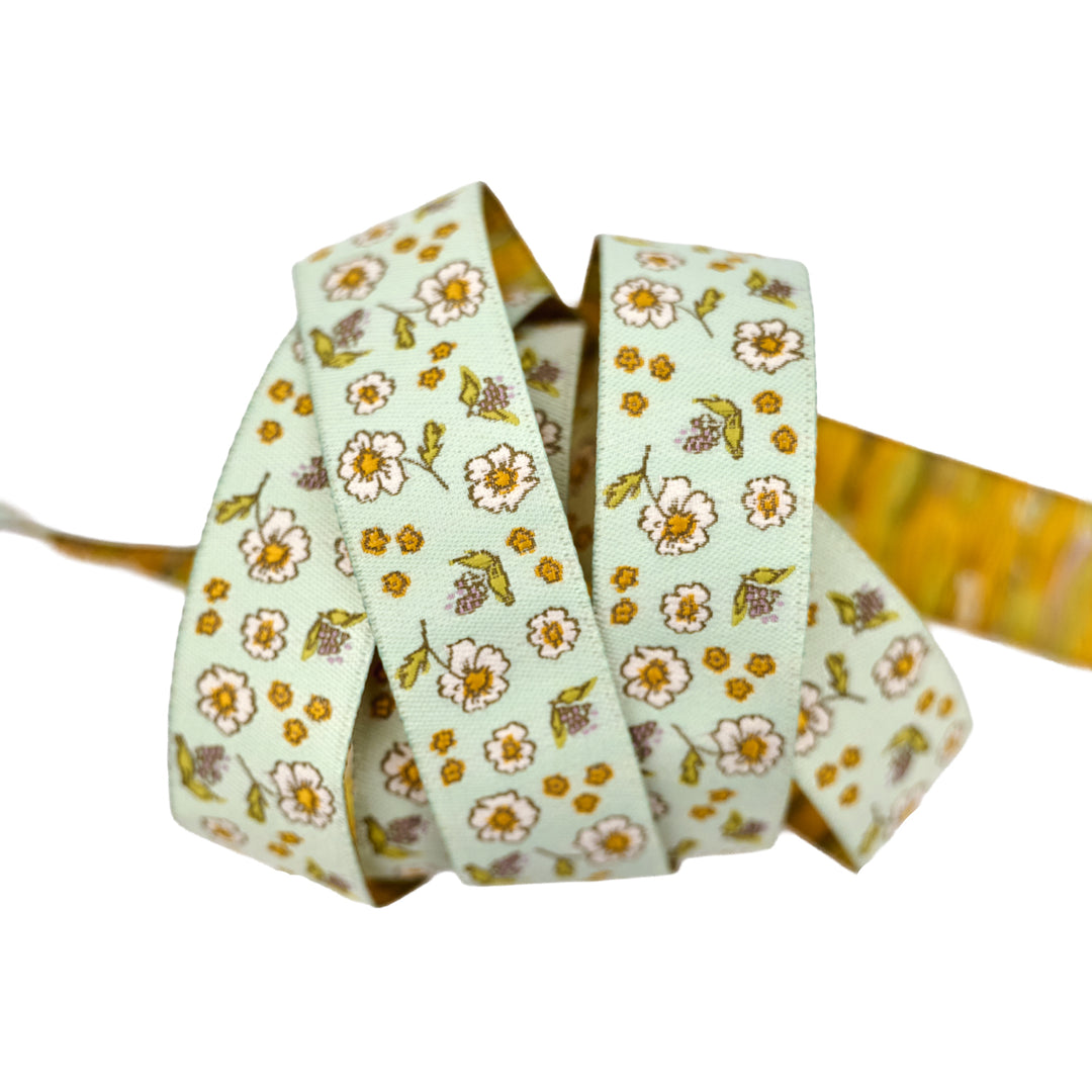 Celestial Garden - Ditsy Floral - 7/8" width - by Alexandra Bordallo - 15 Yard Spool