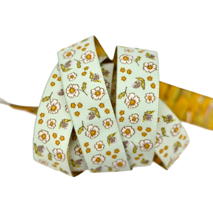 Celestial Garden - Ditsy Floral - 7/8" width - by Alexandra Bordallo - 15 Yard Spool