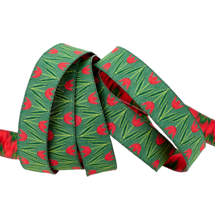 12 Days of Christmas - Tulips - 5/8" width - by Cori Dantini - 15 Yard Spool