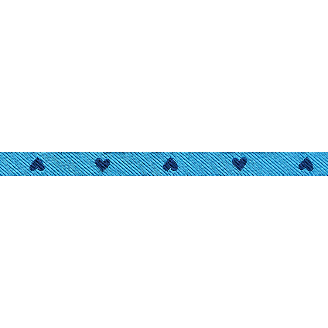 Hearts and Sparks - Hearts in Bright Blue - 3/8" width - by Melody Miller - 15 Yard Spool