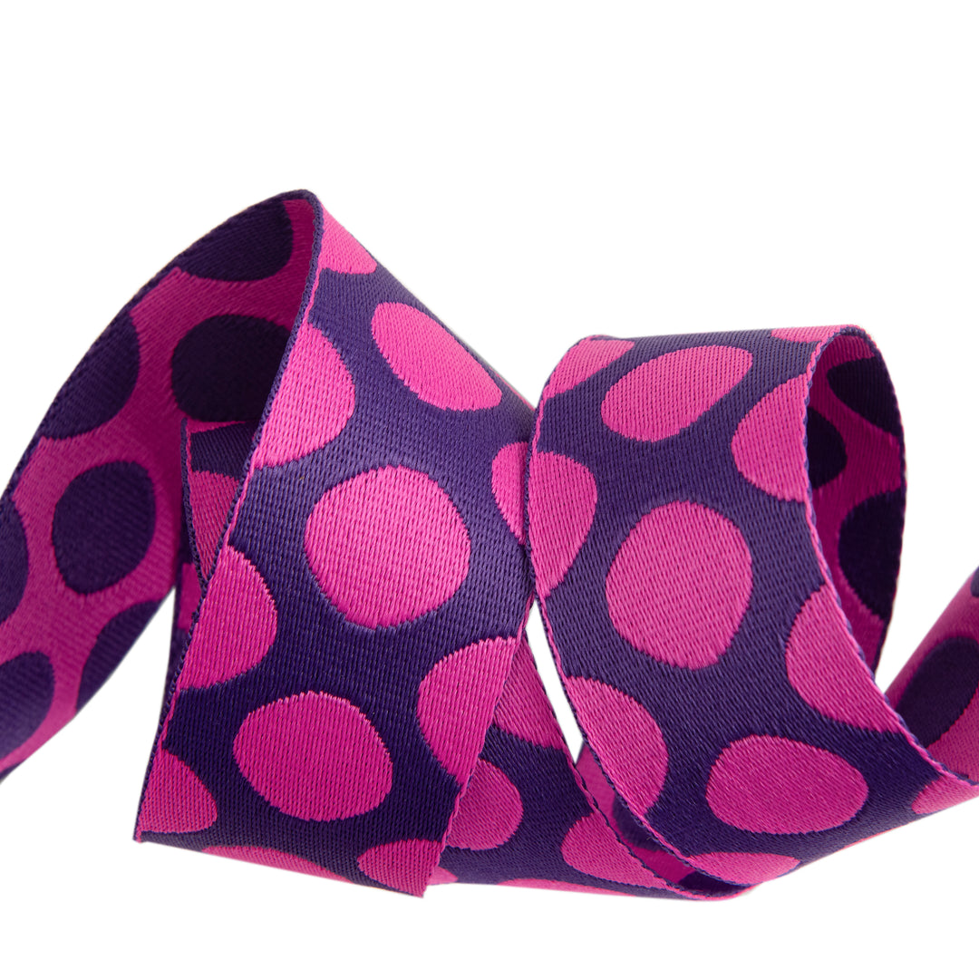 Down to Earth - Dot Webbing in Plum Crazy 1-1/2" - by Tula Pink - 16 Yard Spool (Preorder)