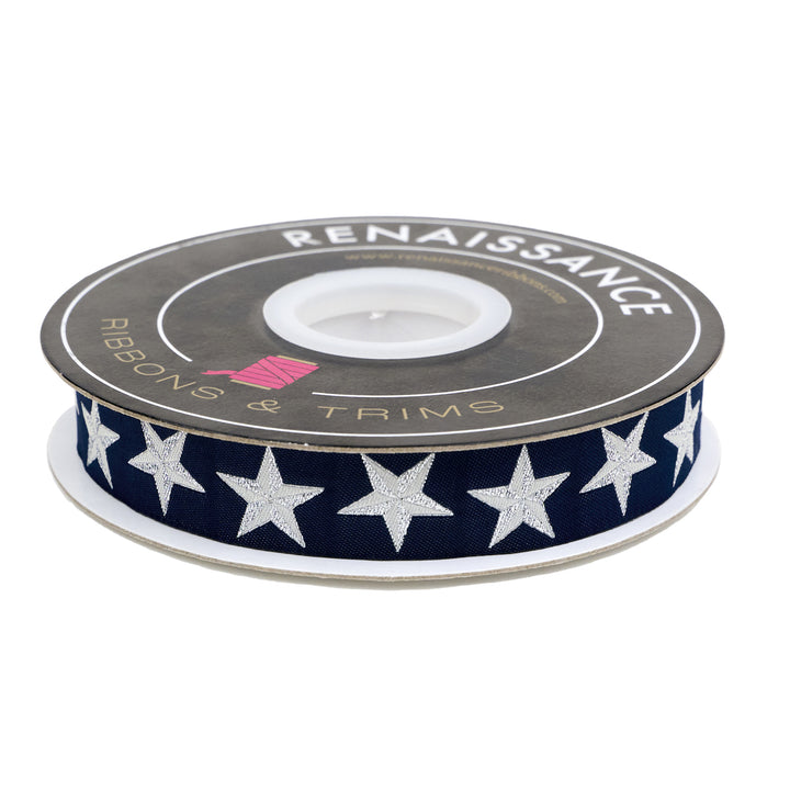 High Flight - Twinkle in Flag Blue - 7/8" width - by Sarah Thomas - 15 Yard Spool