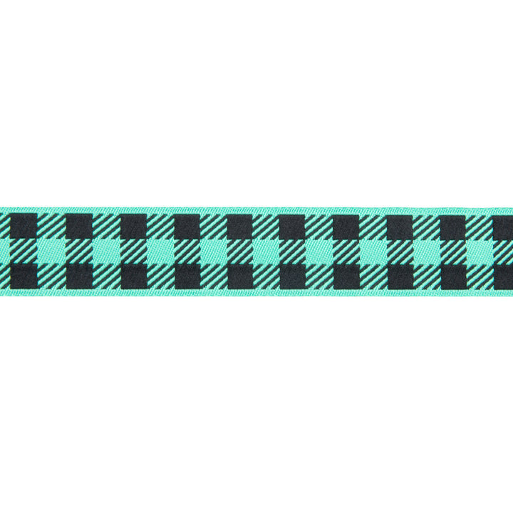 Gingham Mint and Black-7/8"