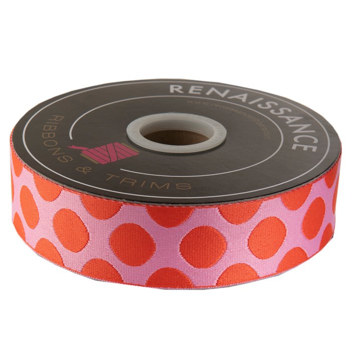 Down to Earth - Dot Webbing in Pinkerberry 1-1/2" - by Tula Pink - 16 Yard Spool (Preorder)