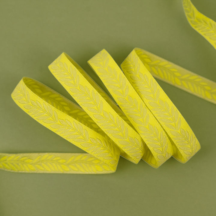 Foliage - Foliage in Lemon - 3/8" width - by Sally Kelly - 15 Yard Spool