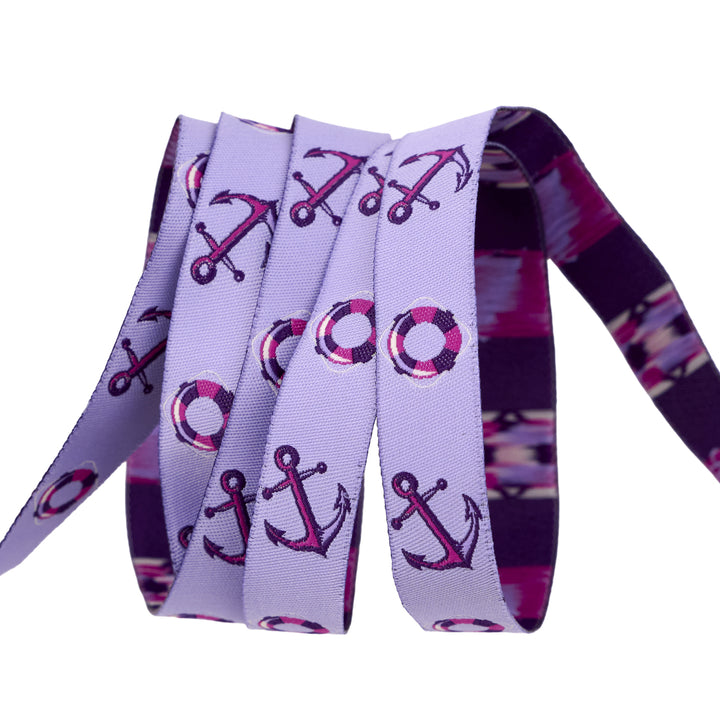 Floral Reef - Floaties and Sinkies in Ultraviolet - 5/8" width - by Tula Pink - 15 Yard Spool