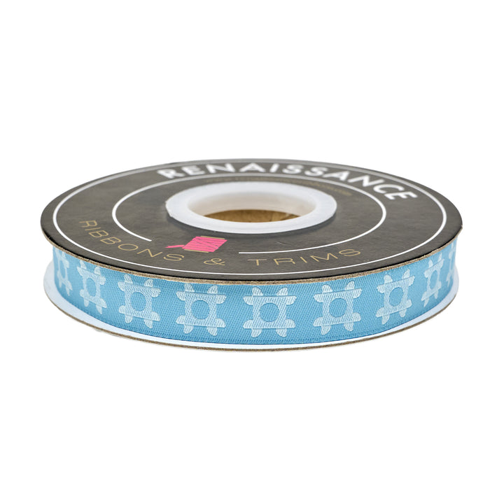 The Genesis of a Journey - Patchwork Piazza in Periwinkle - 5/8" width - by Genesis Hall - 15 Yard Spool