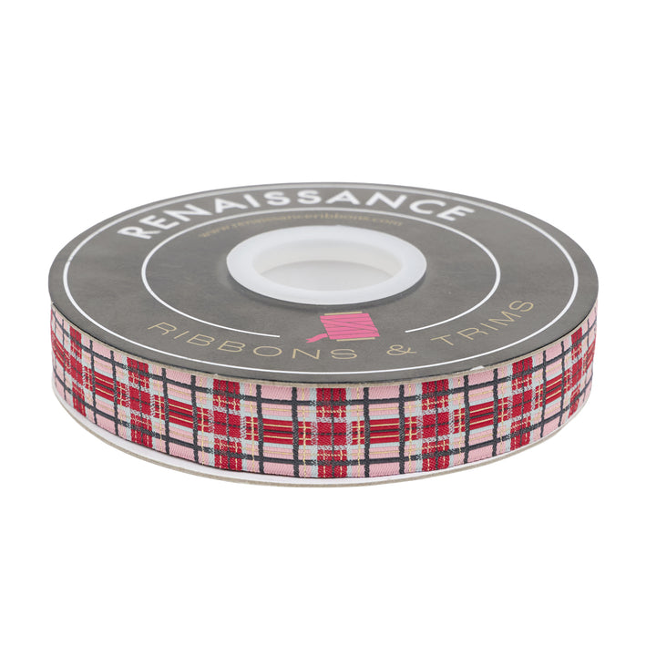 Adventale - Ribbon Plaid in Blue - 7/8" width - by Katarina Roccella - 15 Yard Spool