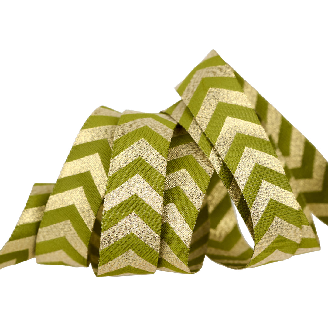 High Flight - Taxiway in Olive - 7/8" width - by Sarah Thomas - 15 Yard Spool