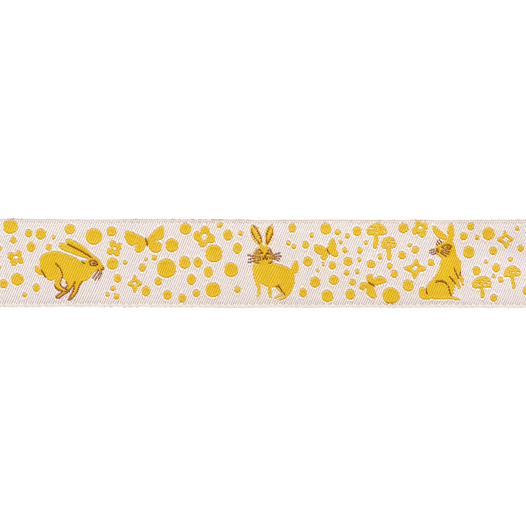 Love Letter - Bunny Dot in Gold 7/8" - by Lizzy House - 15 Yard Spool