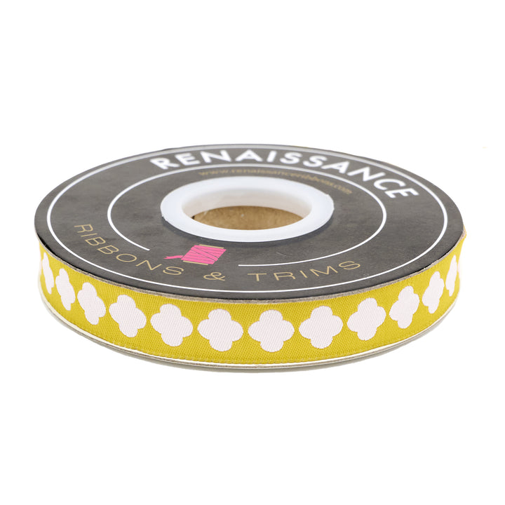 Love Notes - Trefoil - 5/8" width - by Renaissance Ribbons - 15 Yard Spool