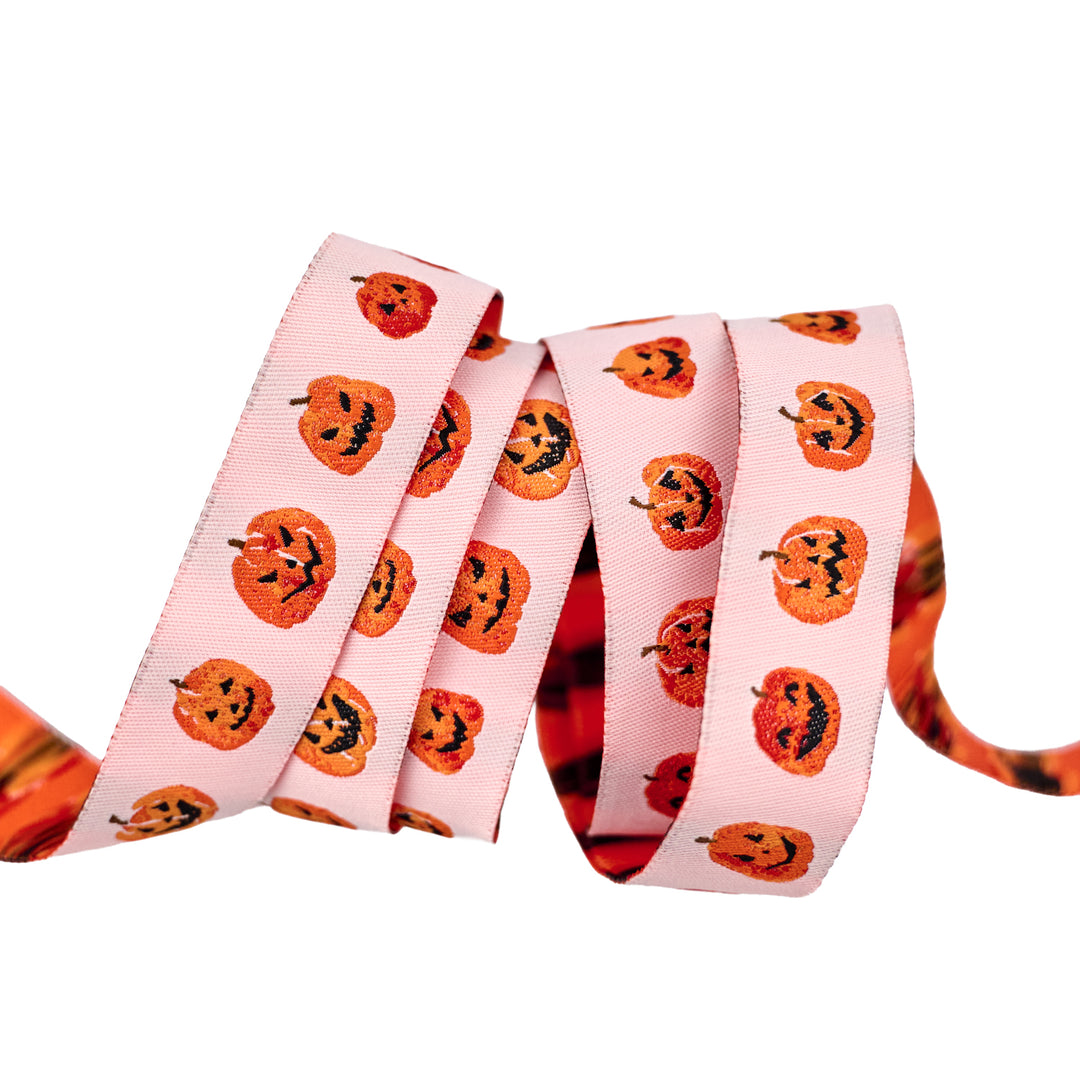 Enshadow - Pumpkin Parade in Orange - 7/8" width - by Katarina Roccella - 15 Yard Spool