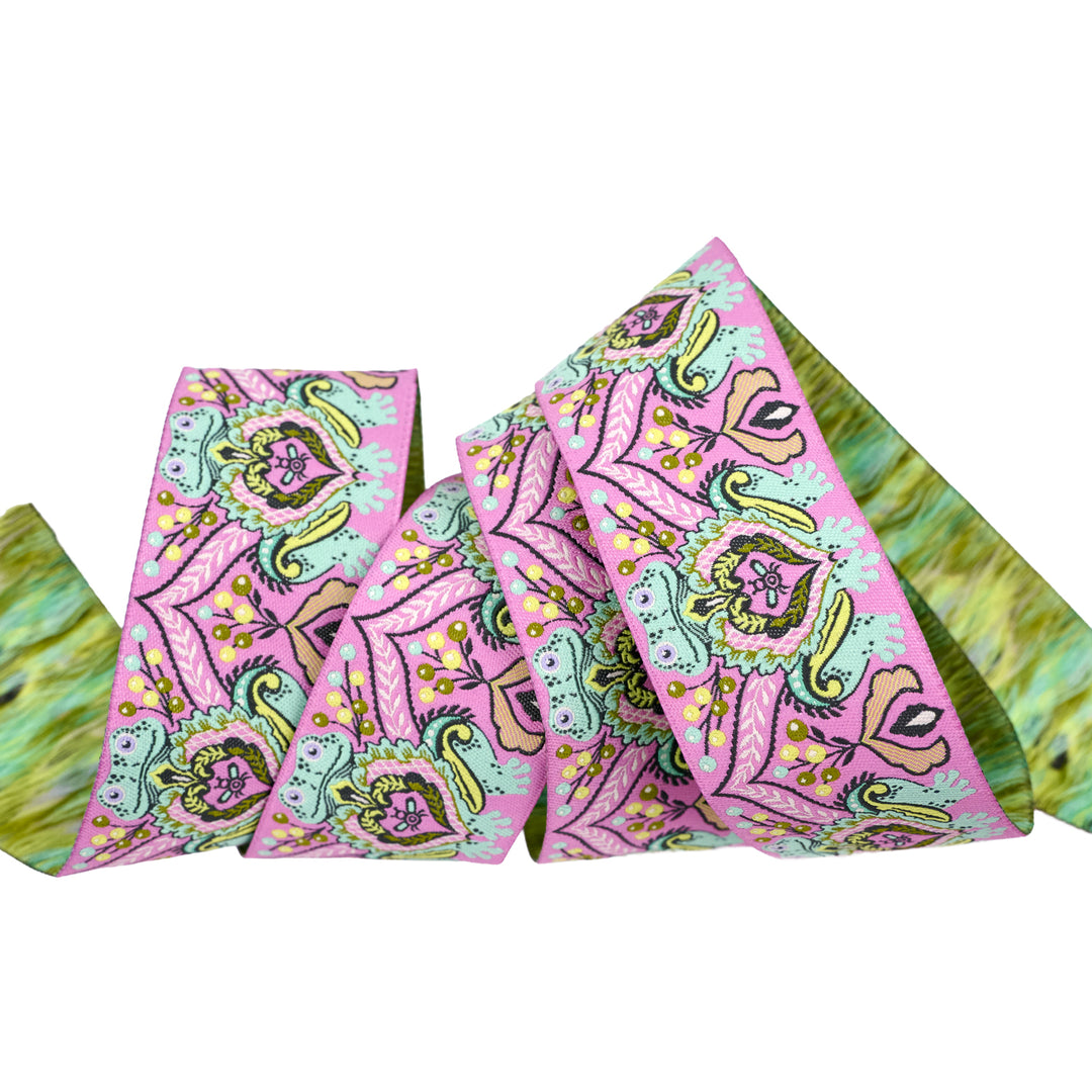 Prince Charming Deja Vu - Frog Prince in Gumball - 1-1/2" width - by Tula Pink - 15 Yard Spool