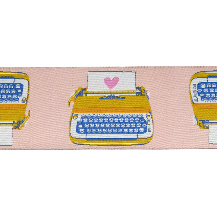 Best Day - Typewriters in Pale Peach 2" - by Melody Miller - 15 Yard Spool