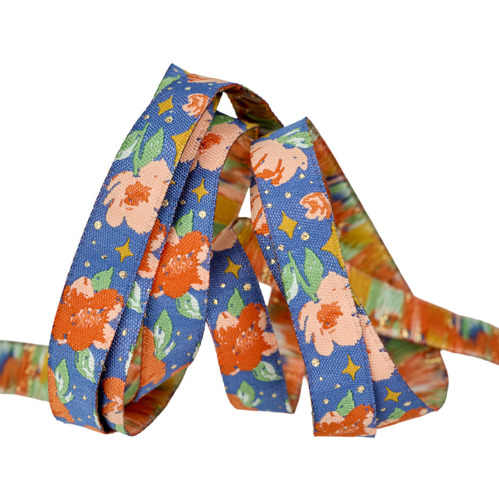 Poppy Night - Twinkle in Night - 1/2" wdith - by Renaissance Ribbons - 15 Yard Spool