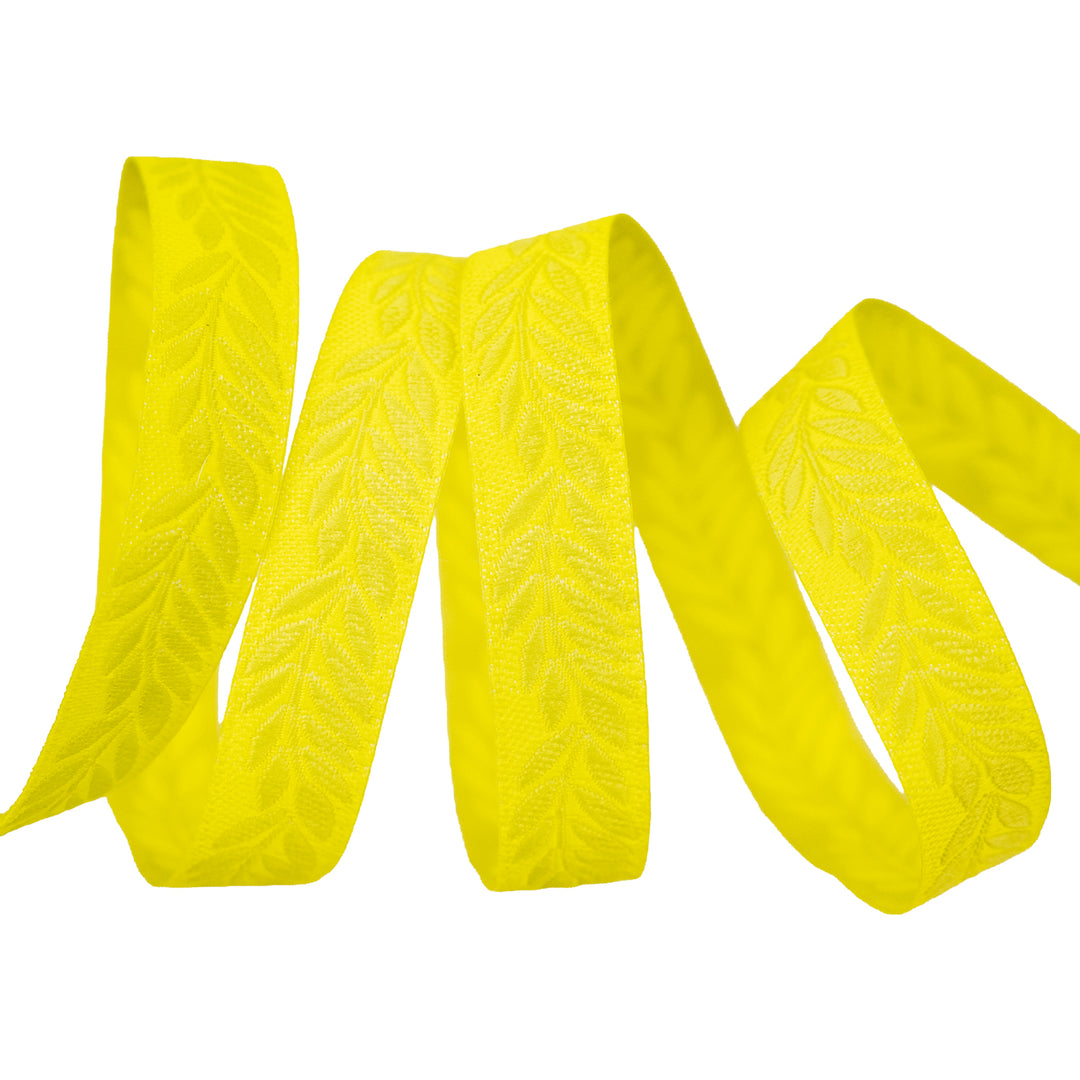 Foliage - Foliage in Lemon - 3/8" width - by Sally Kelly - 15 Yard Spool