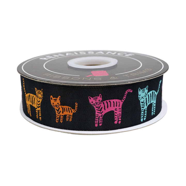 Catnap - Tiger Stripes in Black - 1-1/2" width - by Alexia Abegg - 15 Yard Spool