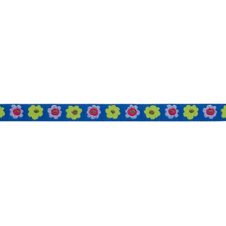 Narrow Blue Flowers row - 3/8" - Kaffe Fassett