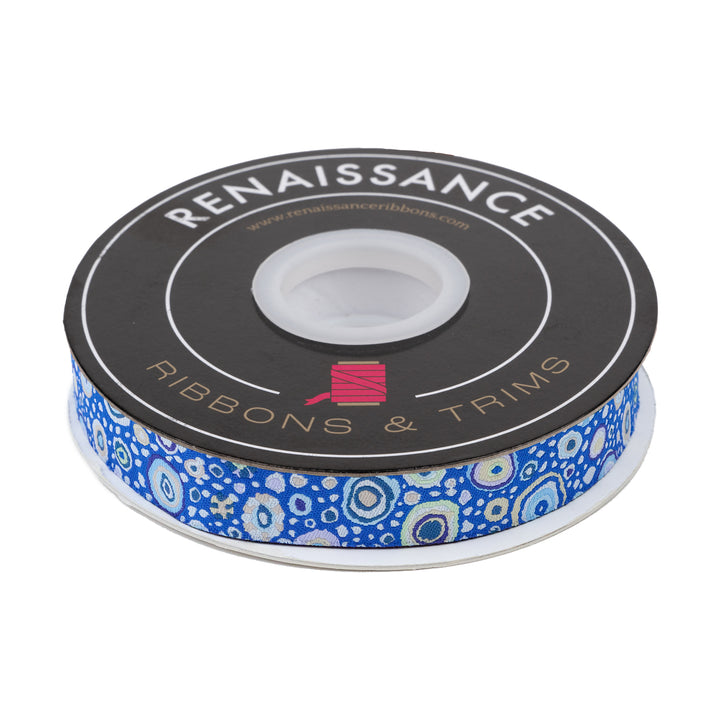 Roman Glass in Blue - 1-1/2" width - Kaffe Classics 2024 - 15 Yard Spool