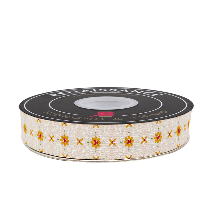 12 Days of Christmas - Flower Tile - 7/8" width - by Cori Dantini - 15 Yard Spool
