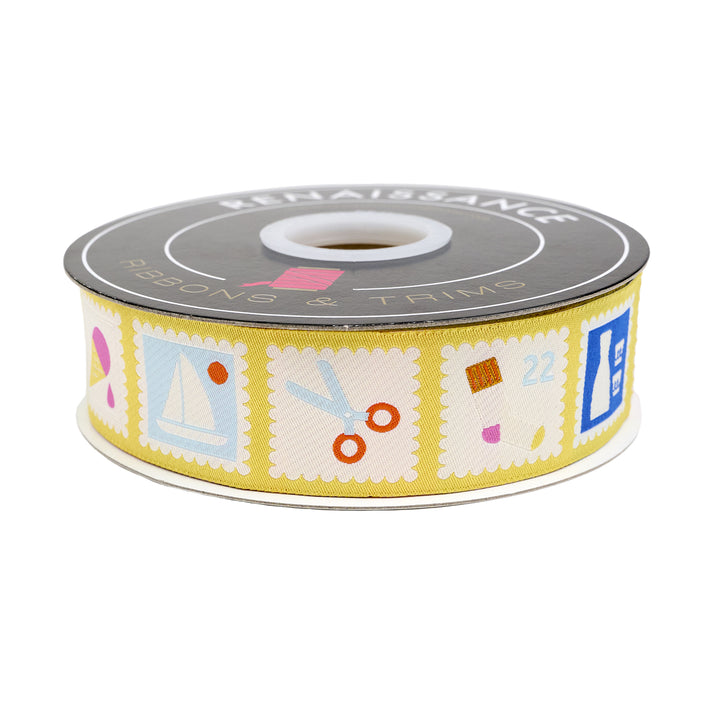 Salutations - Postage - 1-1/2" width - by Rashida Coleman Hale - 15 Yard Spool
