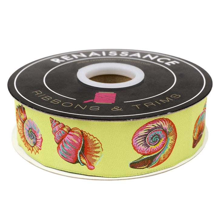 Floral Reef - Lil Shelly in Seagrass - 1-1/2" width - by Tula Pink - 15 Yard Spool