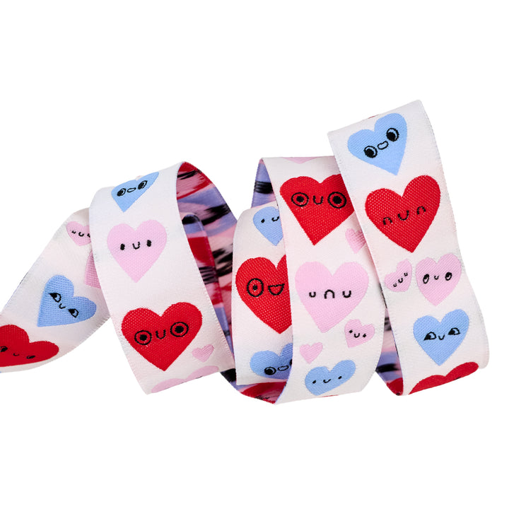 Funny Valentine - Happy Hearts - 7/8" width - by Lizzy House - 15 Yard Spool
