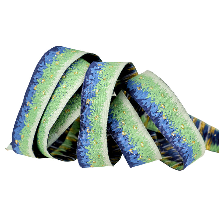Poppy Night - Firefly Field - 7/8" wdith - by Renaissance Ribbons - 15 Yard Spool