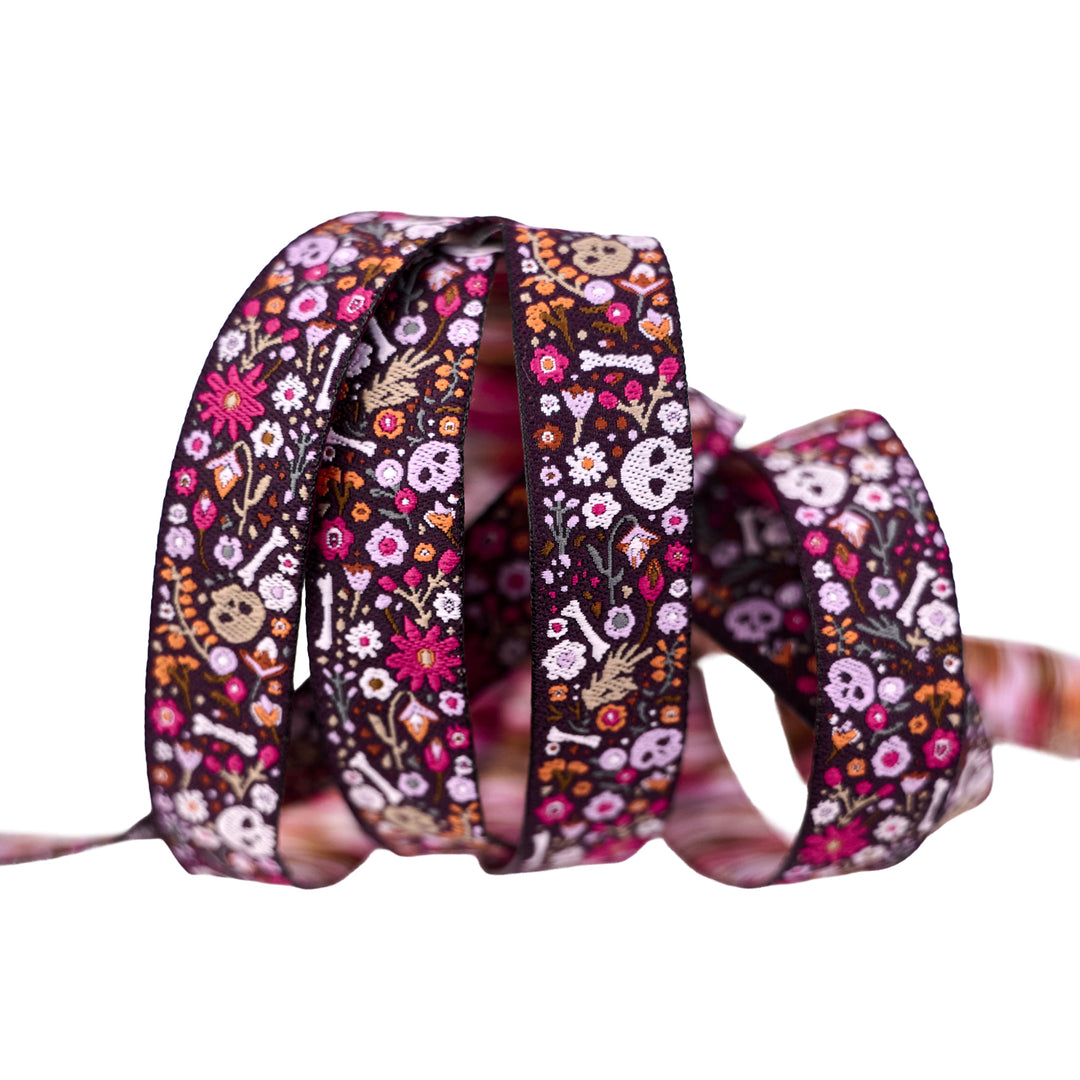 Enshadow - Graveyard in Plum - 5/8" width - by Katarina Roccella - 15 Yard Spool