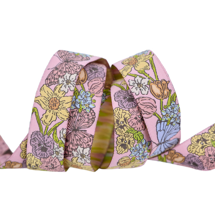 My Secret Garden - Butterfly Garden - 7/8" width - by Stacy Iest Hsu - 15 Yard Spool