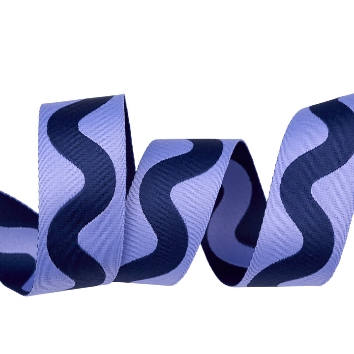Floral Reef - Big Squiggle in Marine - 1-1/2" width WEBBING - by Tula Pink - 16 Yard Spool