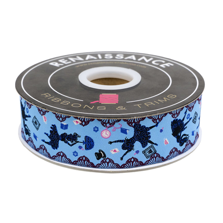 Hello Alice - Rabbit Hole - 1-1/2" width - by Sarah Watts - 15 Yard Spool