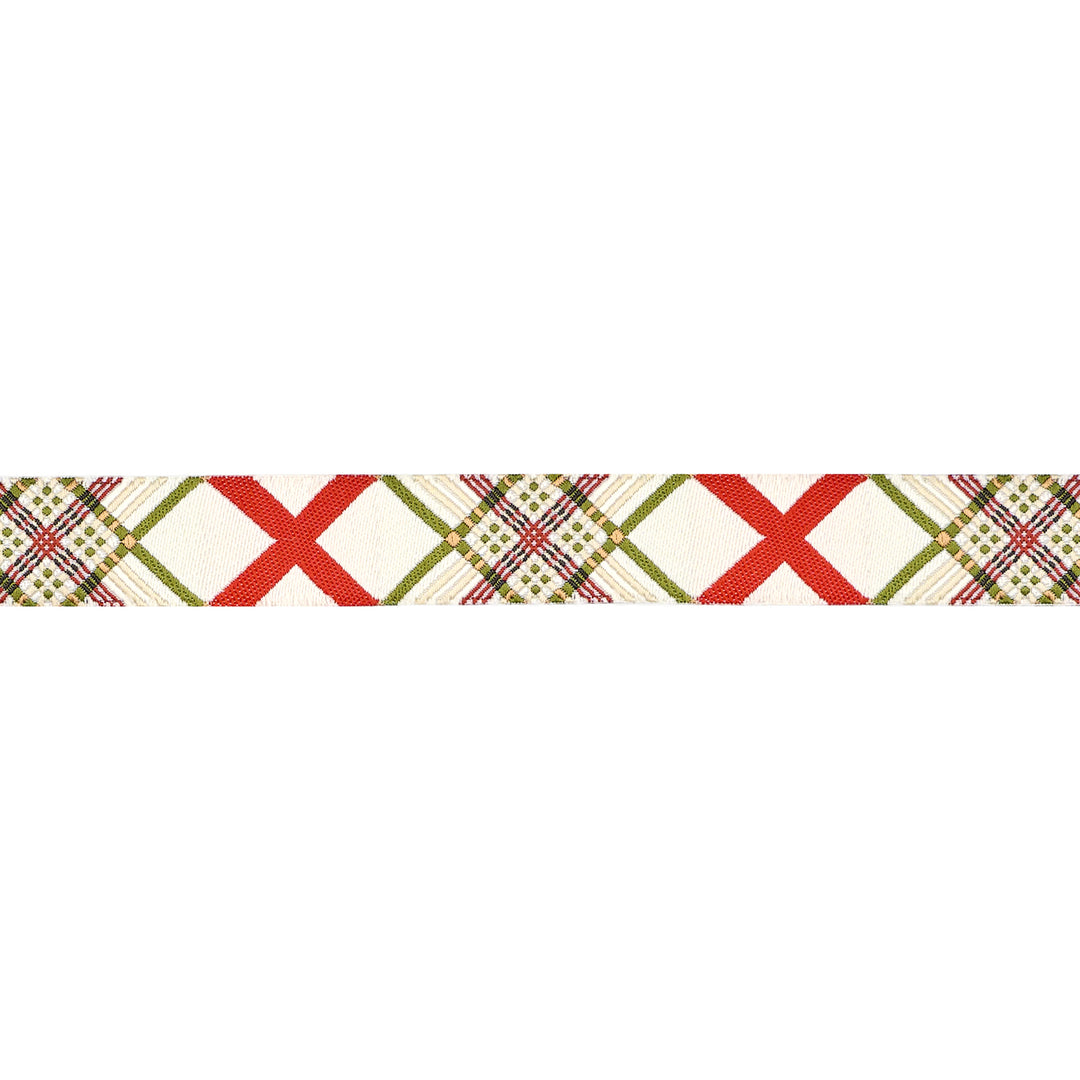 Spruce - Crossed Threads in Cream - 5/8" width - by Sharon Holland - 15 Yard Spool